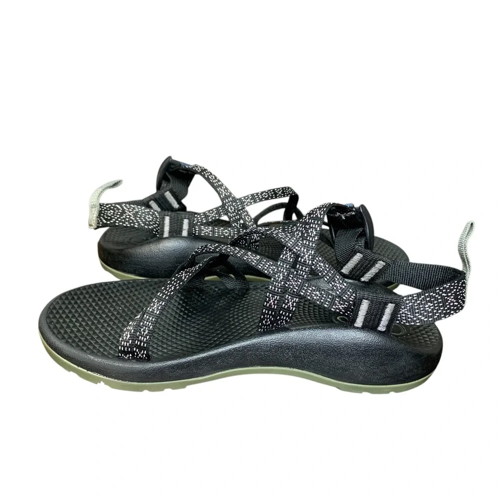 Chaco Z/Cloud X‎ Sport Sandals Adjustable Straps Black/White Kids Size 4